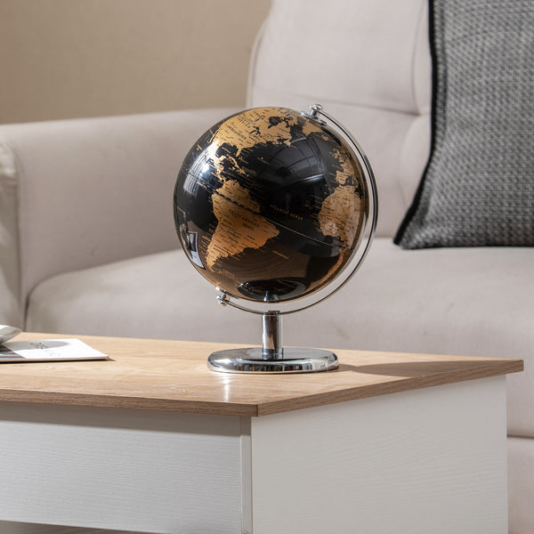 8" World Globe Modern Decorative Tabletop Earth Globe - Soft Fabric