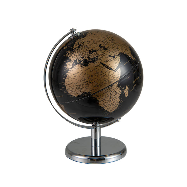 8" World Globe Modern Decorative Tabletop Earth Globe - Soft Fabric