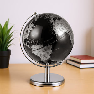 8" World Globe Modern Decorative Tabletop Earth Globe - Soft Fabric