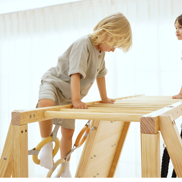 Sweetgum Indoor Sensory Playset X-Large at angle 23, perfect for engaging and stimulating baby playtime indoors.