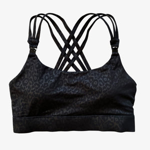 Chloe 3 Running Nursing Sports Bra (Black Cheetah)