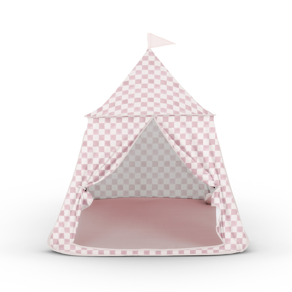 Checker Gumdrop Play Tent for babies, colorful and fun play space for imaginative adventures.