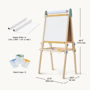 Tiny Land® 3-in-1 Art Easel for Kids - Morandi