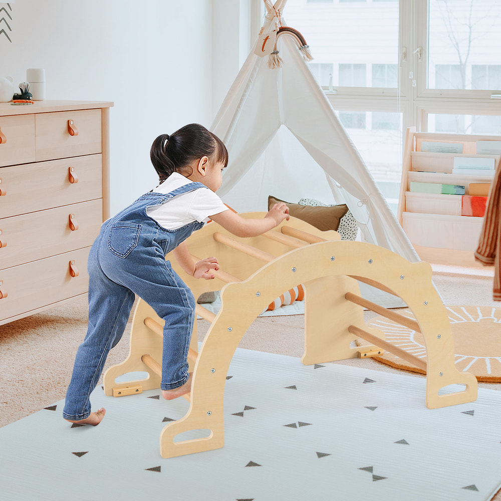 8 in 1 Climbing Arch Sensory Table for Kids with Collapsible Storage Bin for 3+ Years Old