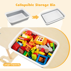 8 in 1 Climbing Arch Sensory Table for Kids with Collapsible Storage Bin for 3+ Years Old