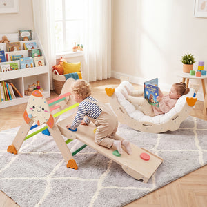 8-in-1 Foldable Climbing Toys for Toddlers Rocket-Themed