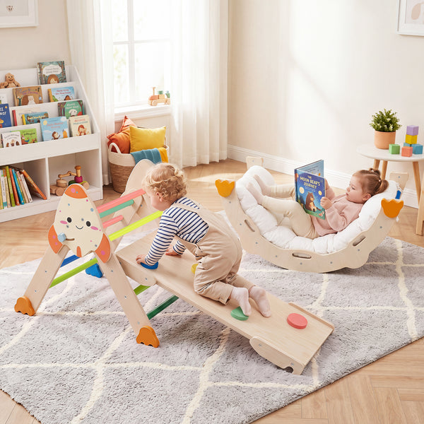 8-in-1 Foldable Climbing Toys for Toddlers Rocket-Themed
