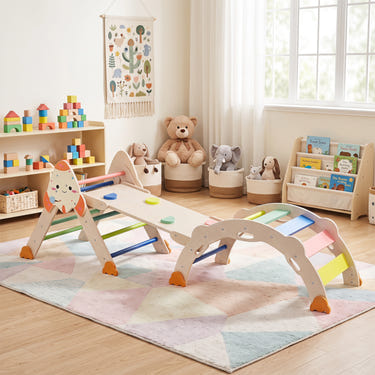 8-in-1 Foldable Climbing Toys for Toddlers Rocket-Themed
