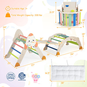 8-in-1 Foldable Climbing Toys for Toddlers Rocket-Themed