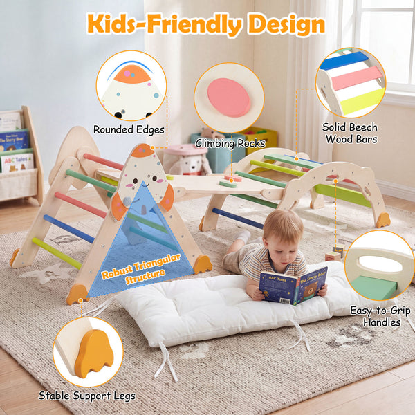 8-in-1 Foldable Climbing Toys for Toddlers Rocket-Themed