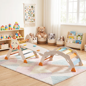 8-in-1 Foldable Climbing Toys for Toddlers Rocket-Themed