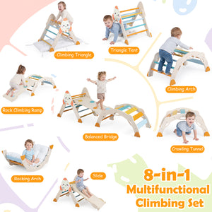 8-in-1 Foldable Climbing Toys for Toddlers Rocket-Themed