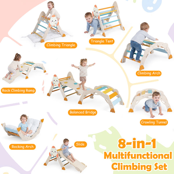 8-in-1 Foldable Climbing Toys for Toddlers Rocket-Themed