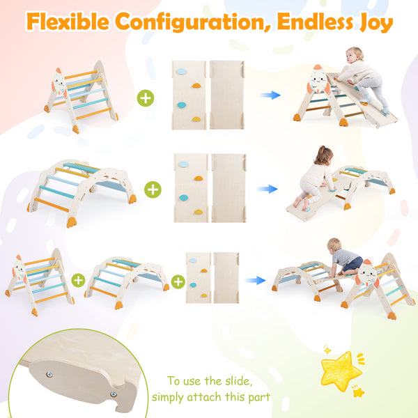 8-in-1 Foldable Climbing Toys for Toddlers Rocket-Themed