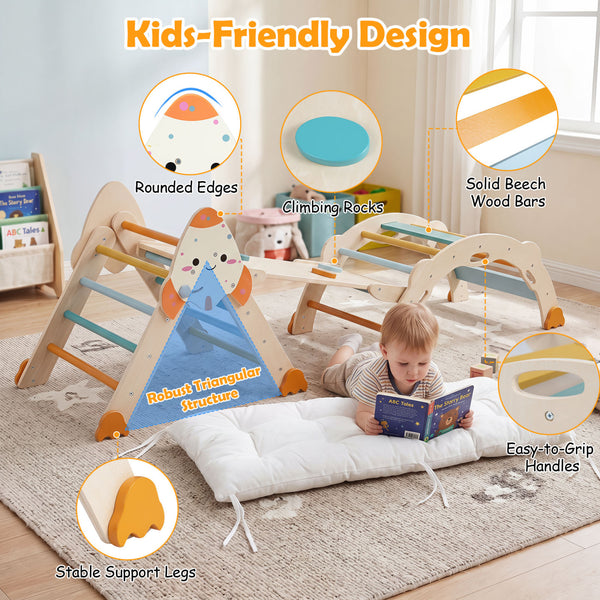 8-in-1 Foldable Climbing Toys for Toddlers Rocket-Themed