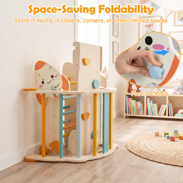 8-in-1 Foldable Climbing Toys for Toddlers Rocket-Themed