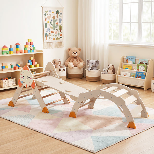 8-in-1 Foldable Climbing Toys for Toddlers Rocket-Themed