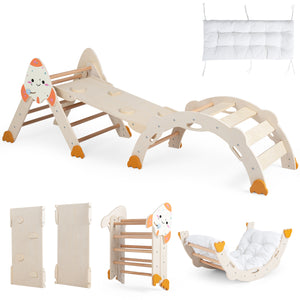 8-in-1 Foldable Climbing Toys for Toddlers Rocket-Themed
