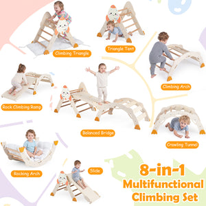 8-in-1 Foldable Climbing Toys for Toddlers Rocket-Themed