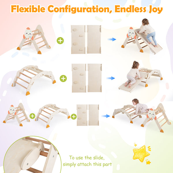 8-in-1 Foldable Climbing Toys for Toddlers Rocket-Themed