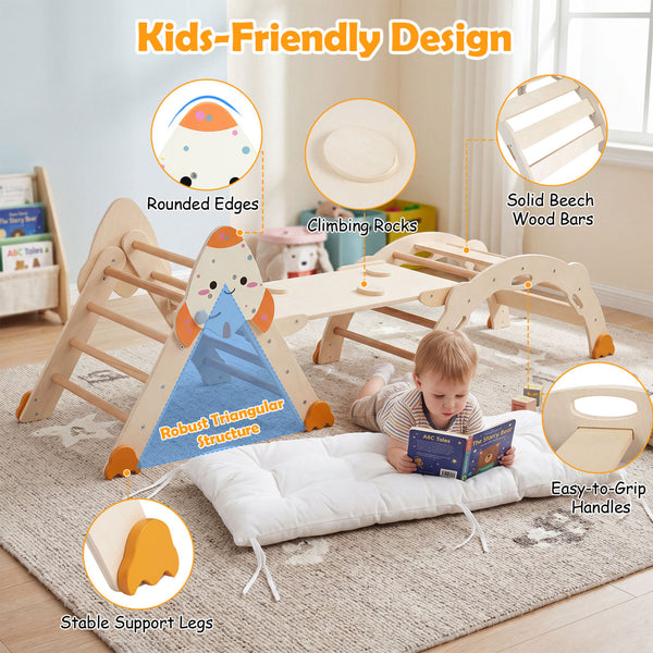 8-in-1 Foldable Climbing Toys for Toddlers Rocket-Themed