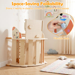8-in-1 Foldable Climbing Toys for Toddlers Rocket-Themed