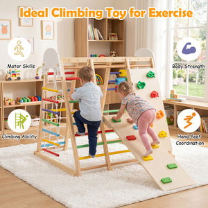 8-in-1 Foldable Indoor Jungle Gym for Kids with Swing and Monkey Bars