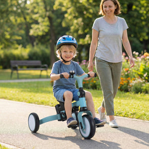 8-in-1 Folding Kids Tricycle with Removable Canopy and Push Handle for Toddlers