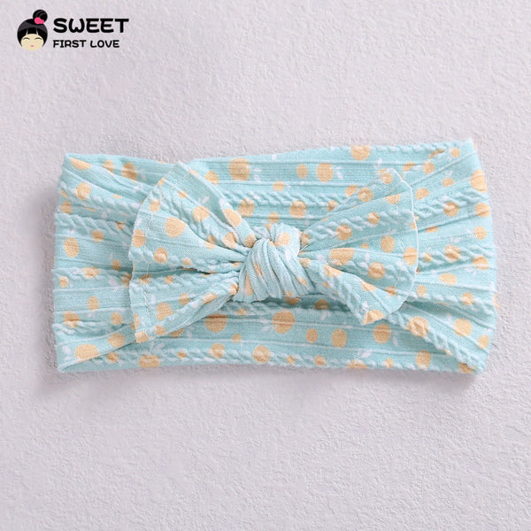 Children's Wide-brimmed Elastic Bow Baby Printed Headband