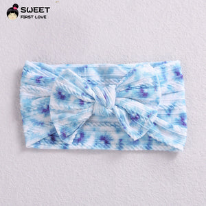 Children's Wide-brimmed Elastic Bow Baby Printed Headband