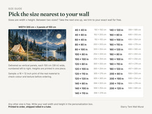 Watercolor Starry Tent Camping Wall Mural, image 5