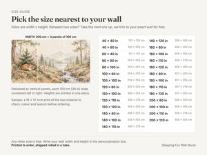 Watercolor Sleeping Fox Wall Mural, image 4