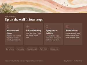 Watercolor Wavy Rainbow Lake Wall Mural, image 8