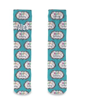 Happy Birthday Socks – Personalized with Any Name | Novelty Gift Socks