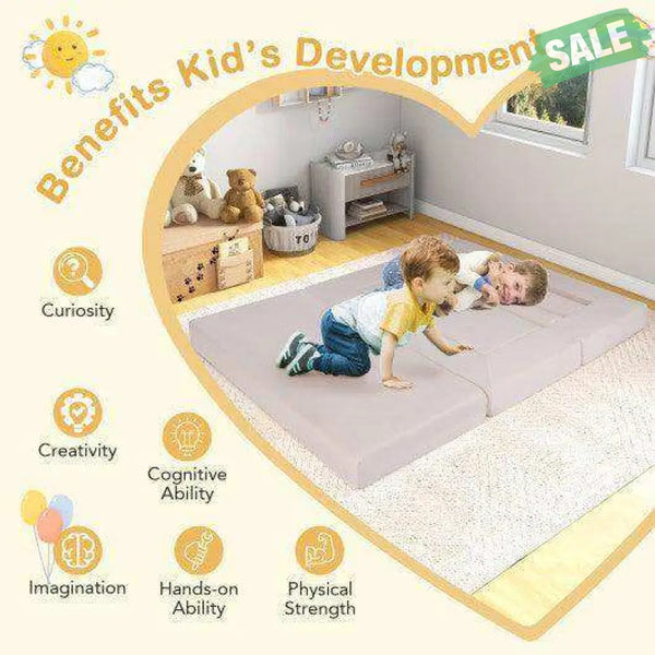 9-Piece Climb and Crawl Foam and Floor Playset with Breathable Suede Fabric-Pink Pink Kids Chairs & Seating