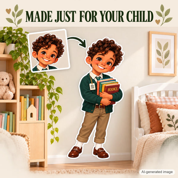 Personalized Librarian Wall Decal from Photo, Dream Job Sticker, image 14