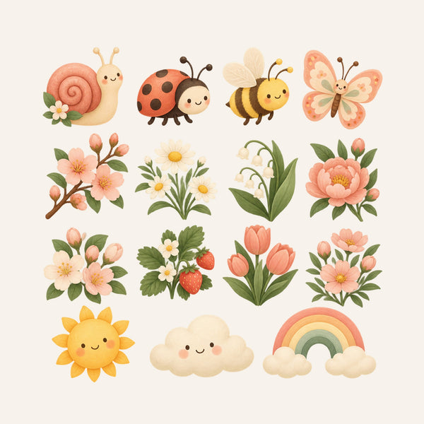 Peach Blossom Garden Wall Decals, Set of 15, image 3