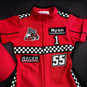 Costumes Club Handmade Race Car Driver Costume for Toddlers - Halloween Costume, Cars Boys Racing Outfit, Toddler Racer Suit by Costumes Club