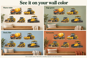 Construction Vehicle Wall Decals, Set of 5 (Set 2), image 5