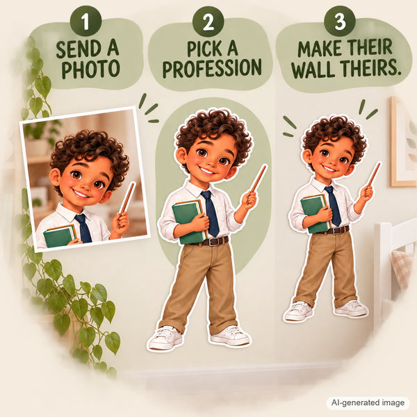 Personalized Teacher Wall Decal from Photo, Dream Job Sticker, image 15