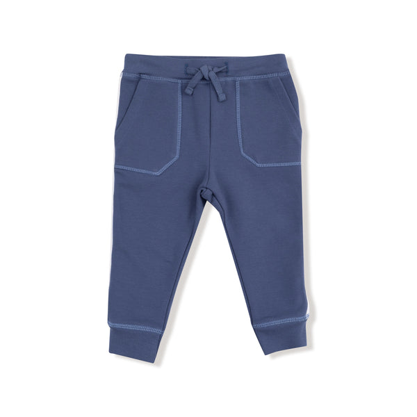 Varsity - Vintage Indigo - Jogger with Varsity Stripes