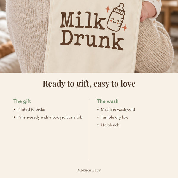 Burp cloth gift and care guide