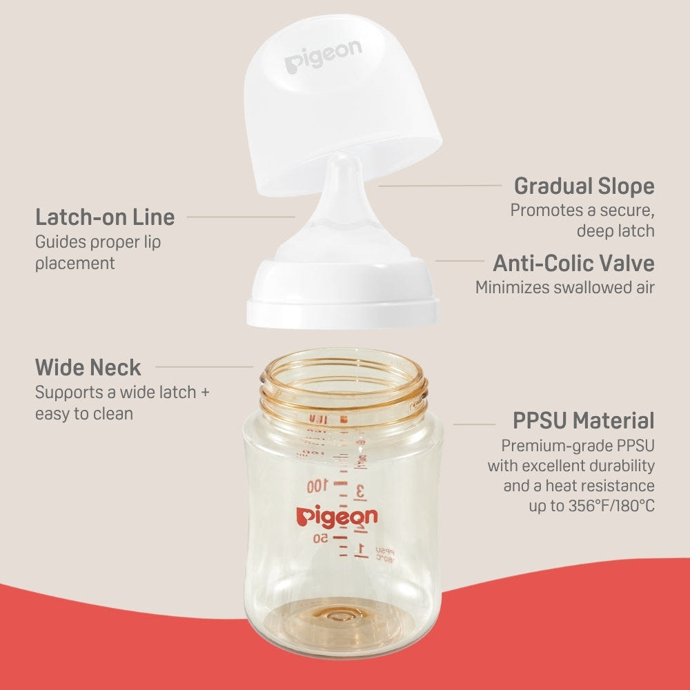 PPSU Wide Neck Baby Bottle 2 Packs, 8.1 Oz (3+ months)