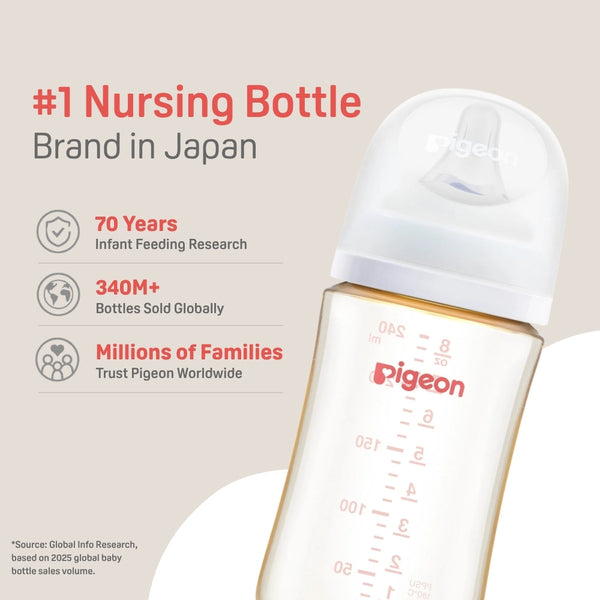 PPSU Wide Neck Baby Bottle for Newborns 2 Packs,5.4 Oz