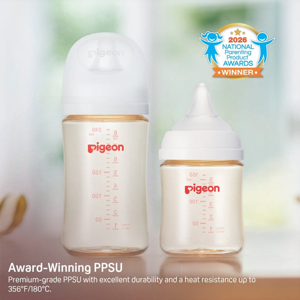 PPSU Wide Neck Baby Bottle for Newborns 2 Packs,5.4 Oz