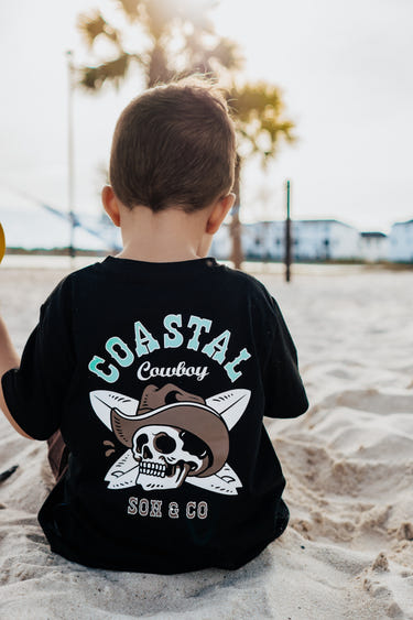 Coastal Cowboy T-Shirt for babies, featuring a playful design perfect for little adventurers.