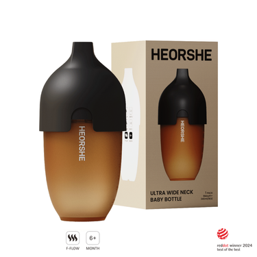 Ultra Wide Neck Baby Bottle 8 OZ Black