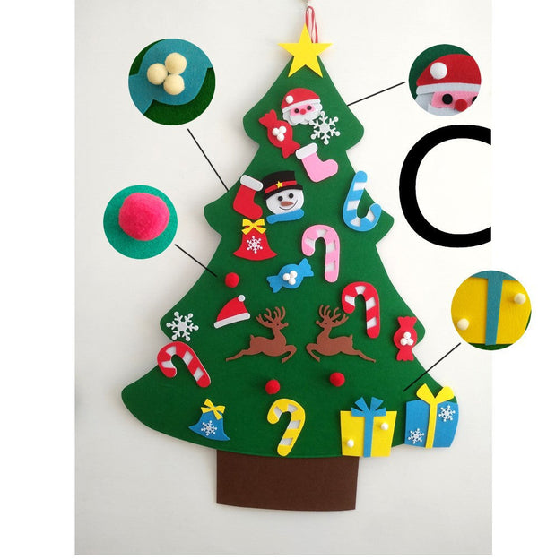 DIY Felt 3D Christmas Tree Decor