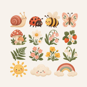 Mushroom Garden Wall Decals, Set of 15, image 3