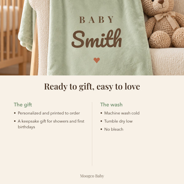Minky baby blanket gift and care guide